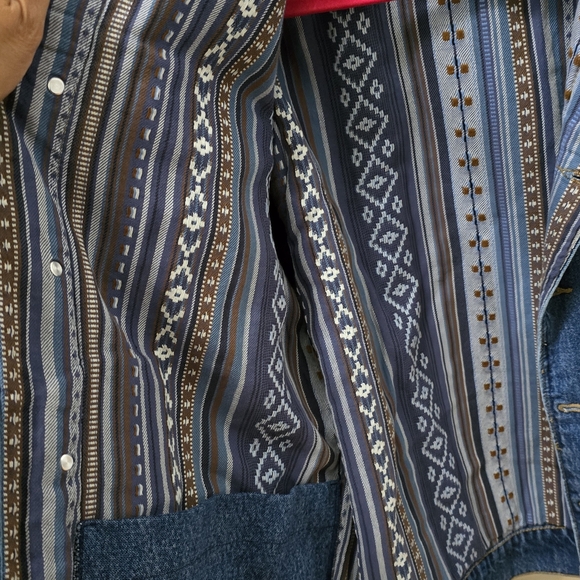 Wrangler Blue Denim Men Jacket Size M-Very Good Condition - Picture 5 of 17